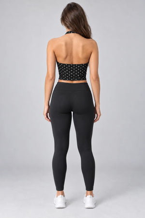 WEARHUB Polyester-Spandex Printed Active Tank — WHZ031 — product, back view