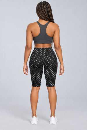 WEARHUB Polyester-Spandex Printed Mid-Length Active Shorts — WHZ032 — product, back view