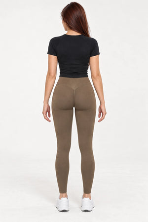 WEARHUB Nylon-Spandex Seamless Yoga Leggings — WHZ035 — product, back view