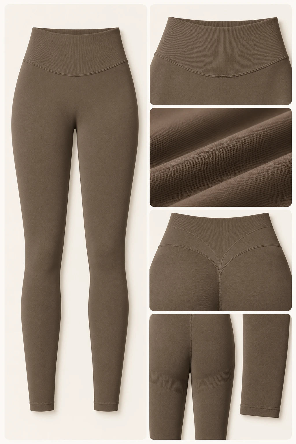 WEARHUB Nylon-Spandex Seamless Yoga Leggings — WHZ035 — product, details view