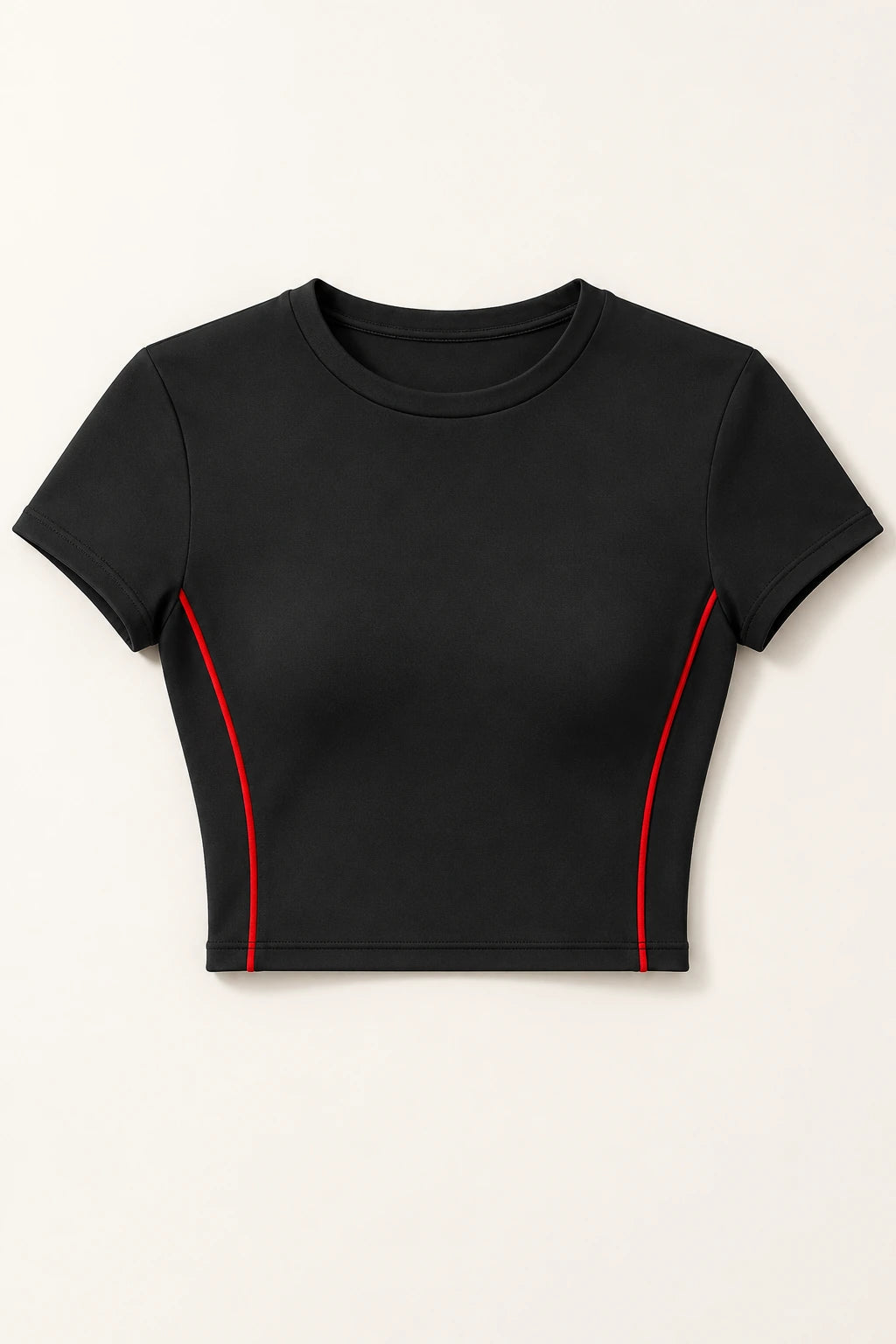 WEARHUB Nylon-Spandex Brushed Short-Sleeve Active Top — WHZ040 — product, details view