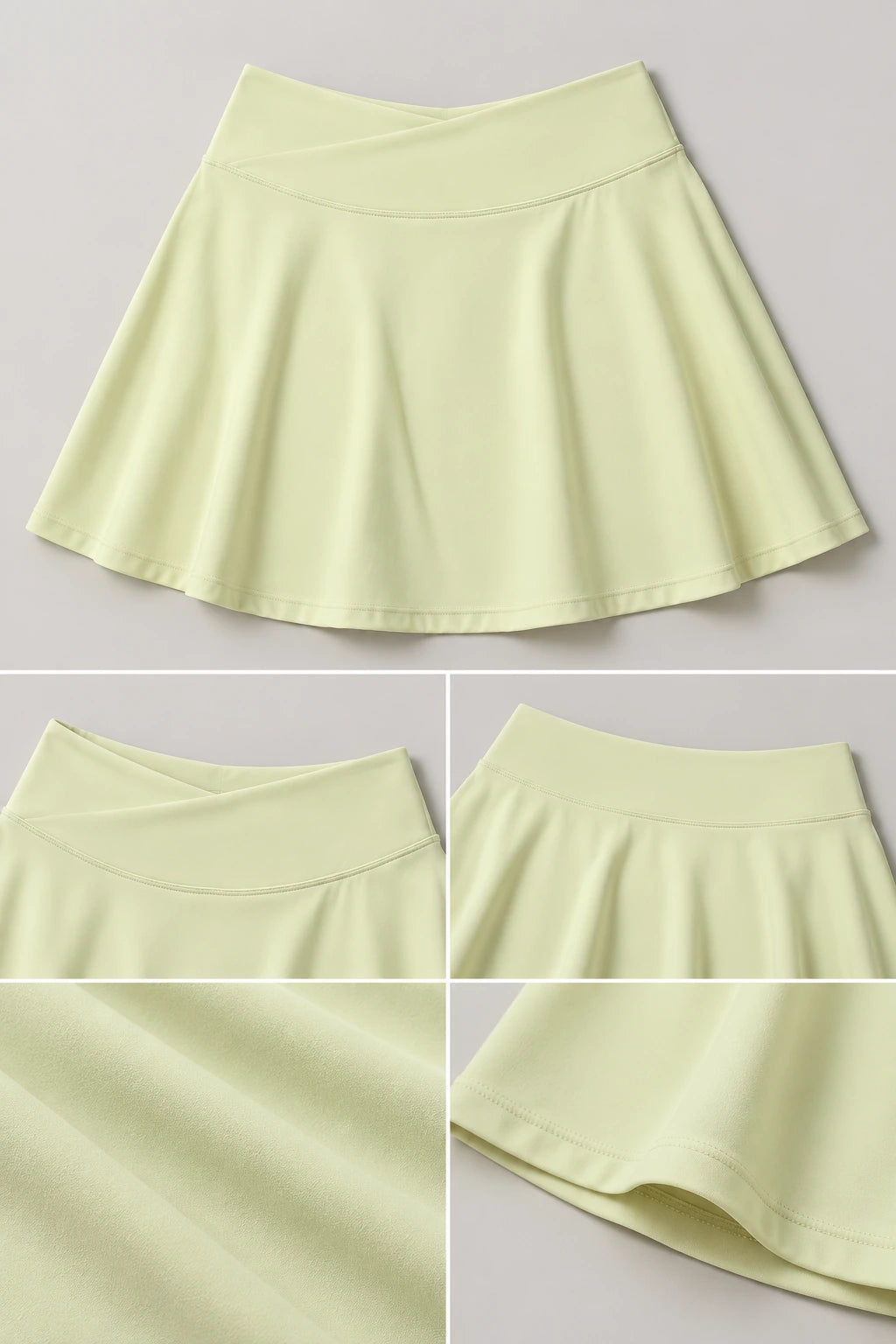 WEARHUB Nylon-Spandex Brushed Active Skirt — WHZ041 — product, details view