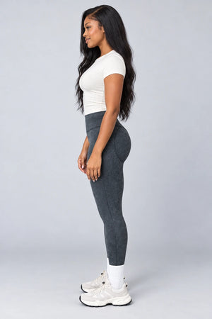 WEARHUB Nylon-Spandex Seamless Active Pants — WHZ047 — product, side view