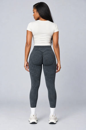 WEARHUB Nylon-Spandex Seamless Active Pants — WHZ047 — product, back view