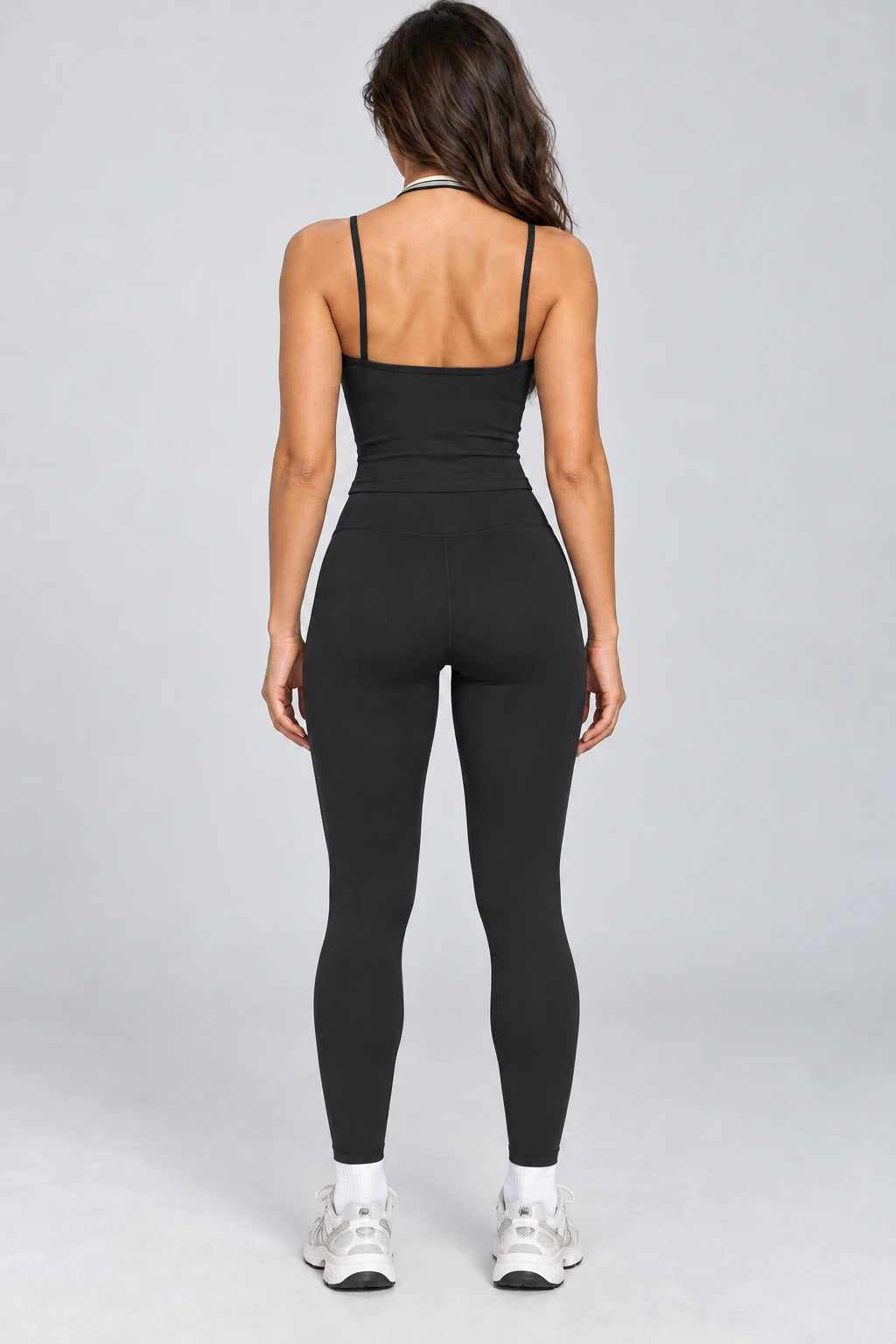 WEARHUB Polyester-Spandex Printed Active Tank — WHZ050 — product, back view