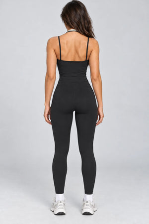 WEARHUB Polyester-Spandex Printed Active Tank — WHZ050 — product, back view