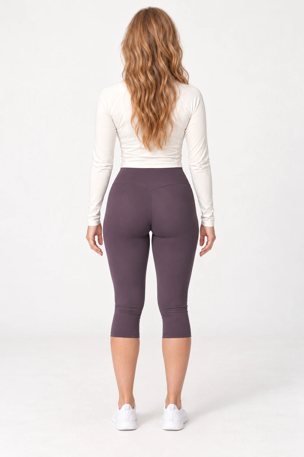 WEARHUB Nylon-Spandex Brushed Mid-Length Active Shorts — WHZ052 — product, back view