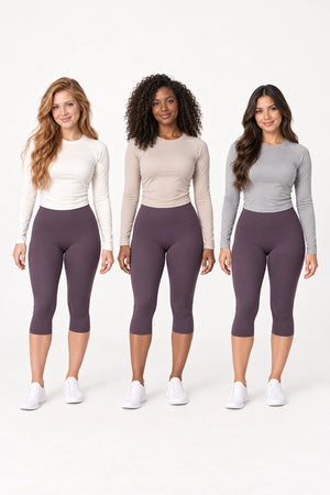 WEARHUB Nylon-Spandex Brushed Mid-Length Active Shorts — WHZ052 — product, multiracial view
