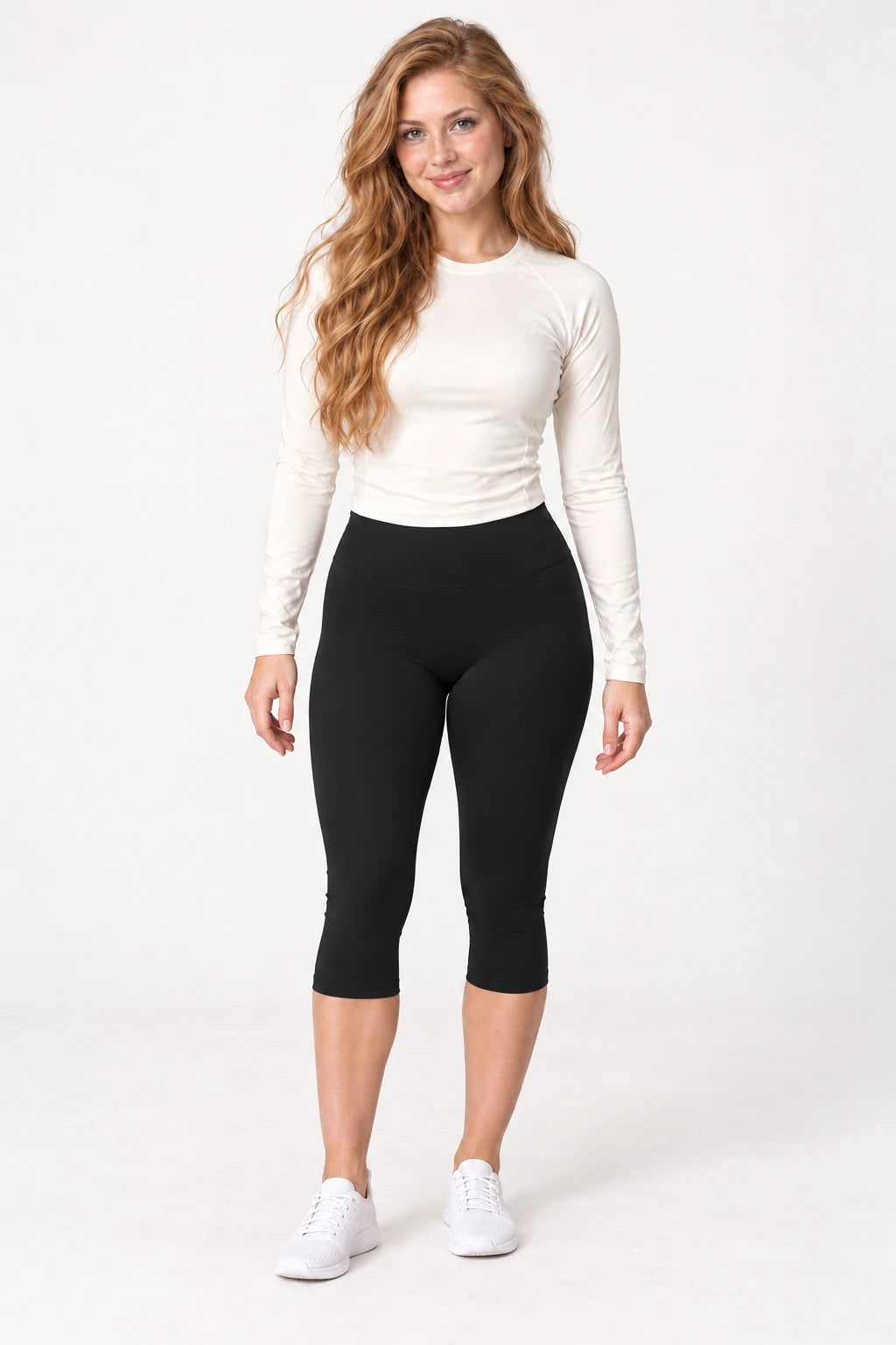 WEARHUB Nylon-Spandex Brushed Mid-Length Active Shorts — WHZ052 — Classic Black, color front view