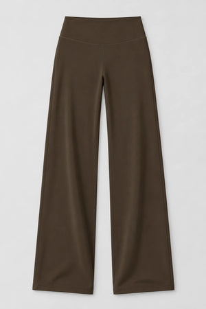 WEARHUB Nylon-Spandex Brushed Wide-Leg Yoga Pants — WHZ054 — product, details view