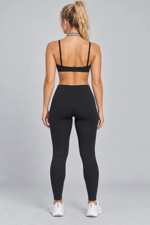 WEARHUB Polyester-Spandex Printed Sports Bra — WHZ057 — product, back view