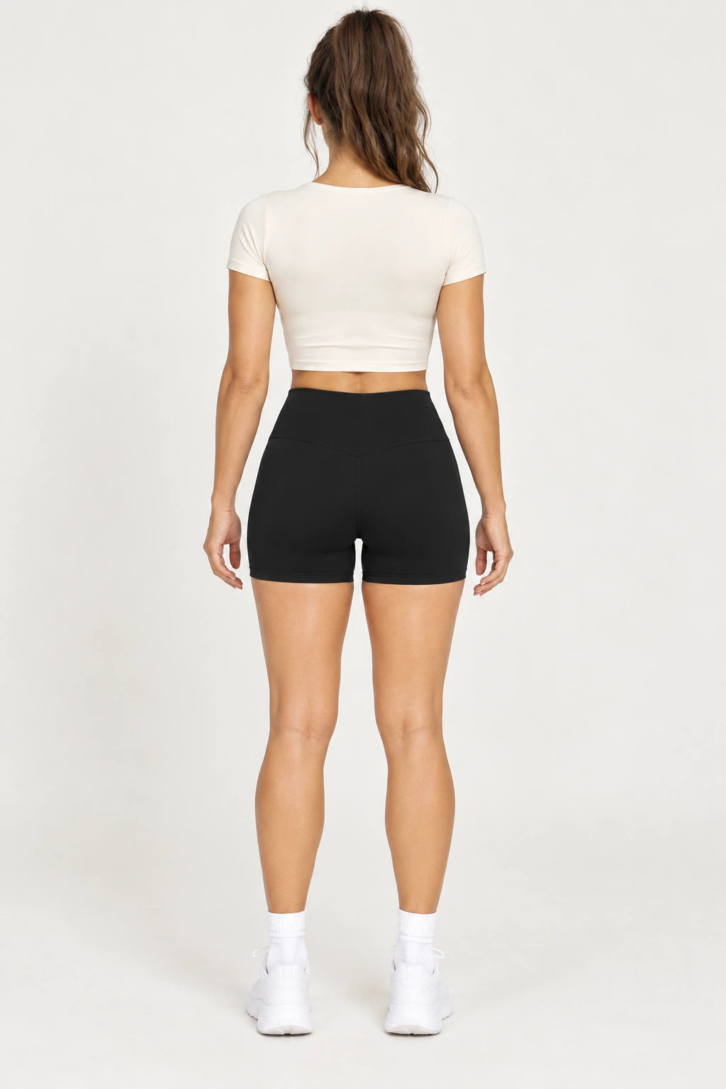 WEARHUB Nylon-Spandex Barely-There Active Shorts — WHZ061 — product, back view