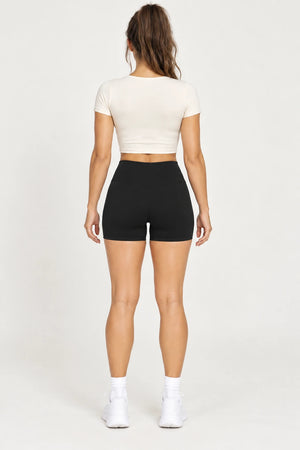 WEARHUB Nylon-Spandex Barely-There Active Shorts — WHZ061 — product, back view