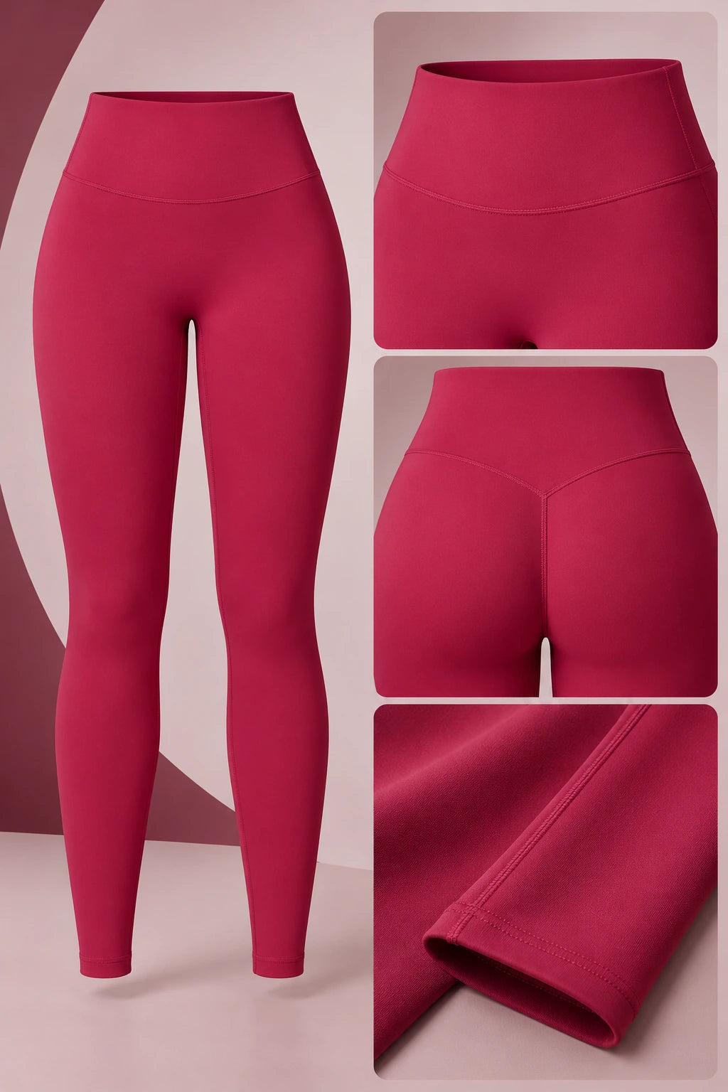 WEARHUB Nylon-Spandex Barely-There Yoga Leggings — WHZ065 — product, details view