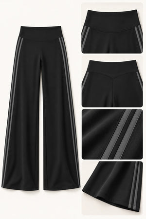 WEARHUB Nylon-Spandex Barely-There Wide-Leg Yoga Pants — WHZ066 — product, details view