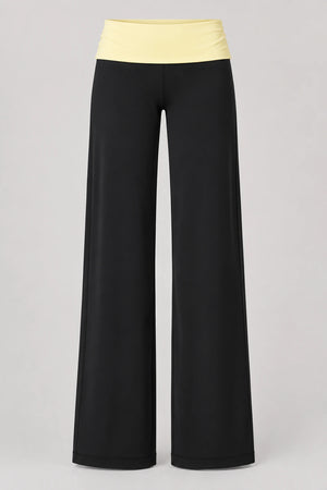 WEARHUB Nylon-Spandex Brushed Wide-Leg Yoga Pants — WHZ069 — product, details view