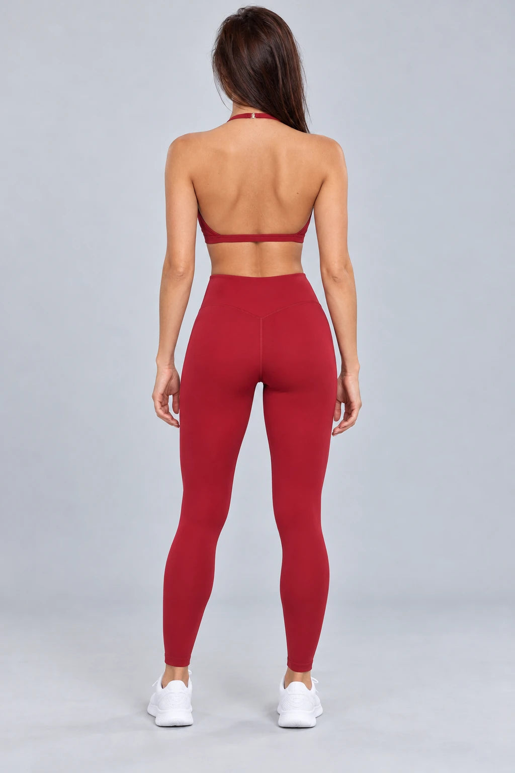 WEARHUB Nylon-Spandex Brushed Sports Bra — WHZ072 — product, back view