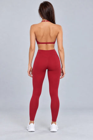 WEARHUB Nylon-Spandex Brushed Sports Bra — WHZ072 — product, back view