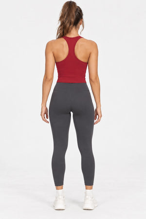 WEARHUB Nylon-Spandex Brushed Active Tank — WHZ073 — product, back view