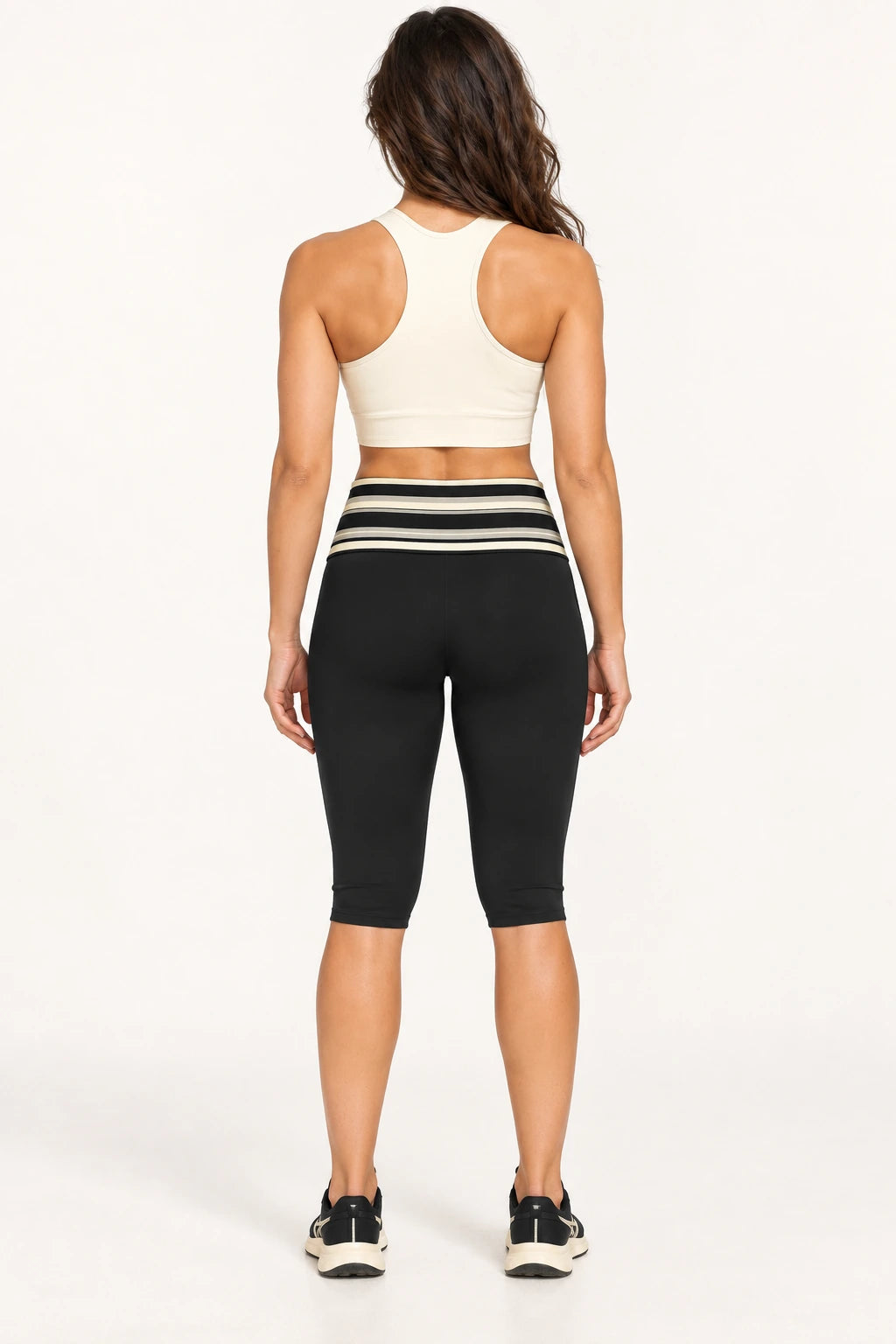 WEARHUB Polyester-Spandex Printed Mid-Length Active Shorts — WHZ076 — product, back view
