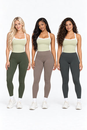 WEARHUB Nylon-Spandex Barely-There Active Tank — WHZ077 — product, multiracial view