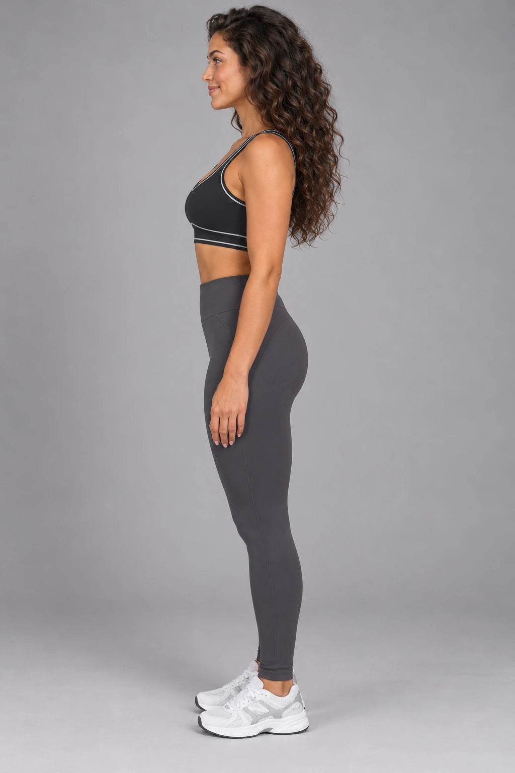 WEARHUB Nylon-Spandex Brushed Sports Bra — WHZ078 — product, side view