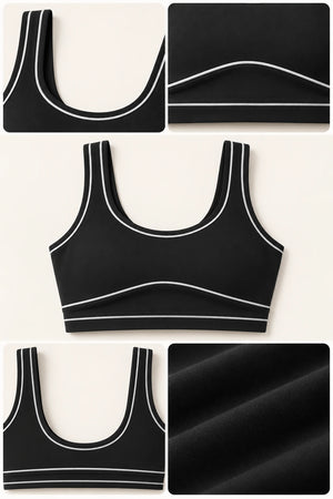 WEARHUB Nylon-Spandex Brushed Sports Bra — WHZ078 — product, details view