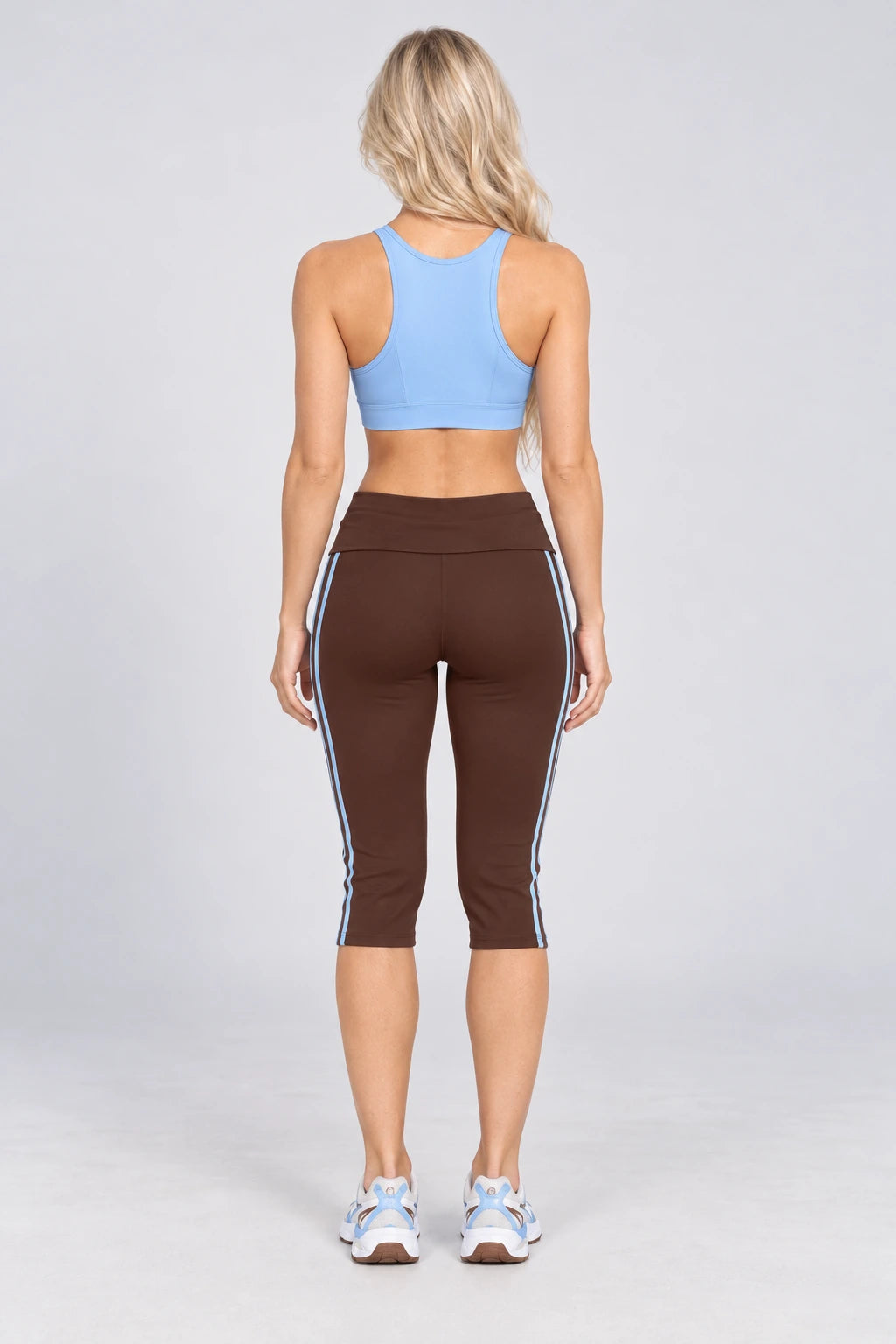 WEARHUB Nylon-Spandex Barely-There Mid-Length Active Shorts — WHZ084 — product, back view