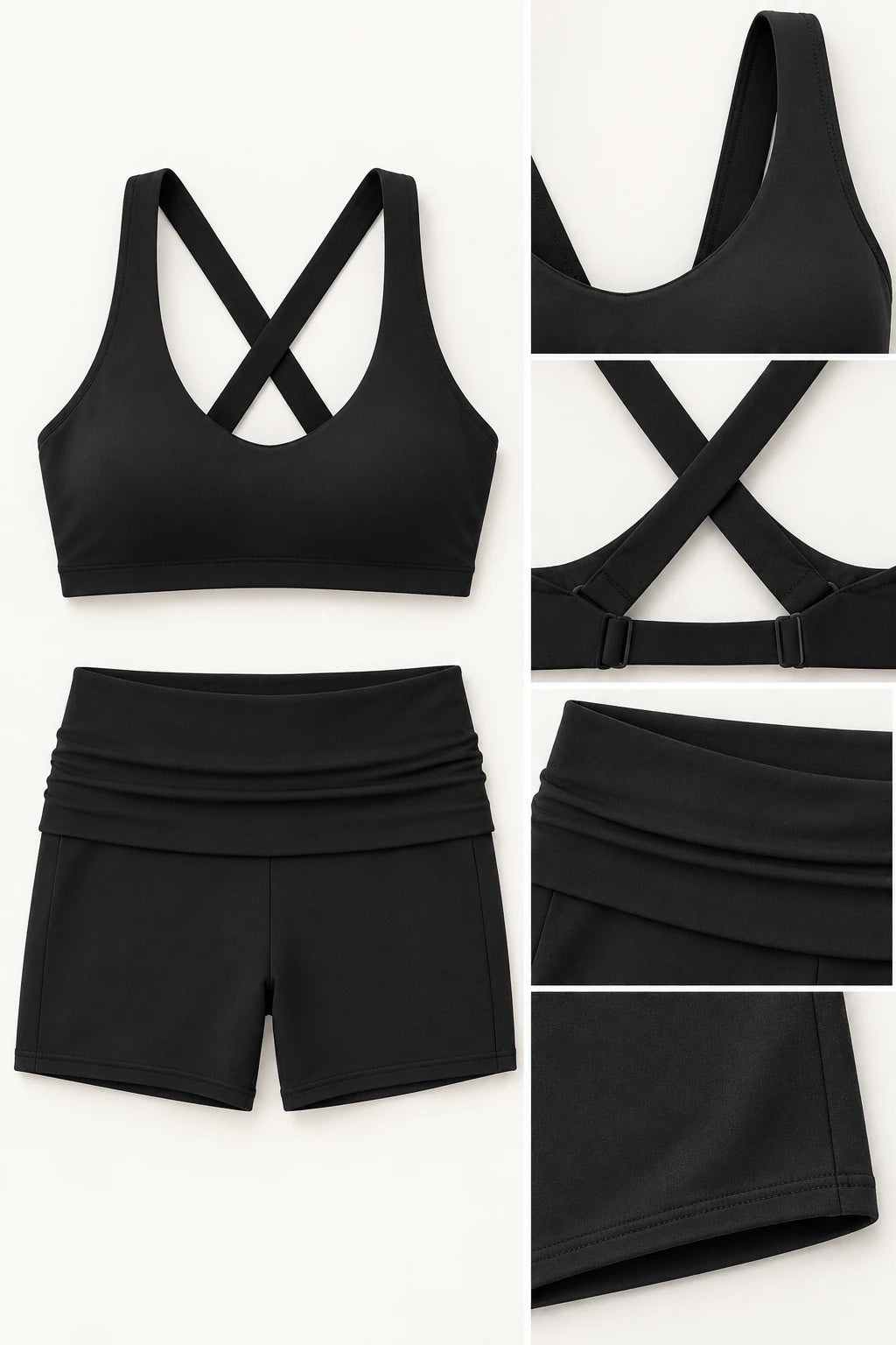 WEARHUB Nylon-Spandex Brushed Active Shorts — WHZ085 — product, details view