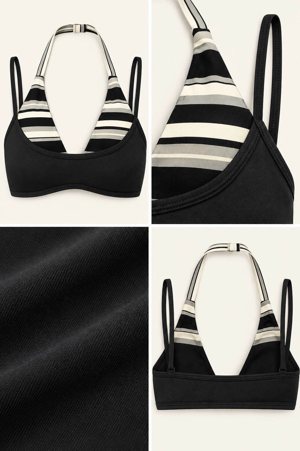 WEARHUB Polyester-Spandex Printed Sports Bra — WHZ087 — product, details view