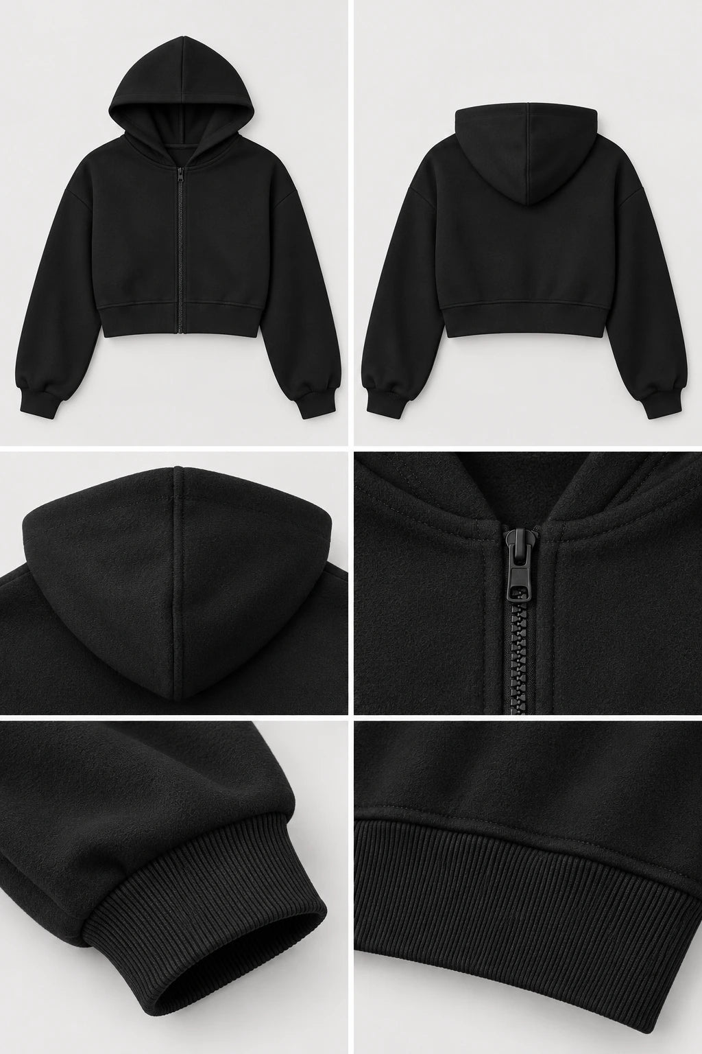 WEARHUB Cotton-Polyester Fleece Active Jacket — WHZ090 — product, details view