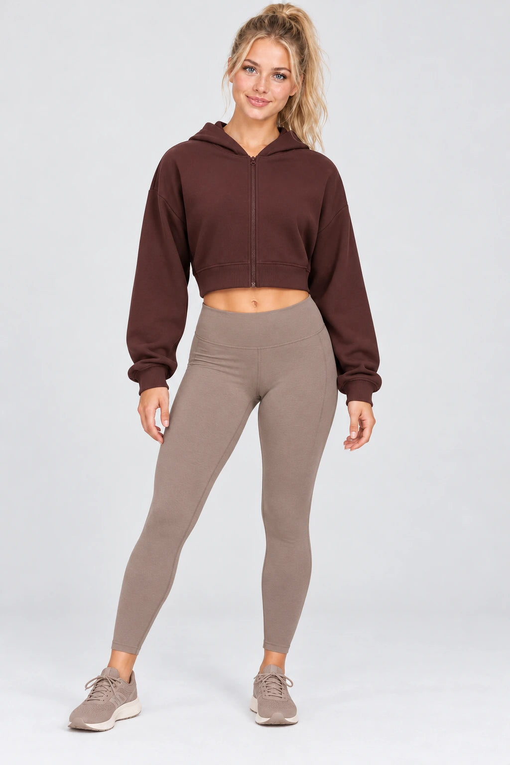WEARHUB Cotton-Polyester Fleece Active Jacket — WHZ090 — Wine Red, color front view