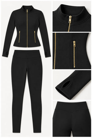 WEARHUB Nylon-Spandex Brushed Active Jacket — WHZ091 — product, details view