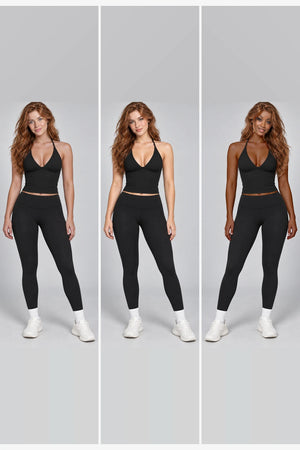 WEARHUB Nylon-Spandex Brushed Active Pants — WHZ092 — product, multiracial view