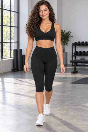 WEARHUB Nylon-Spandex Seamless Mid-Length Active Shorts — WHZ093 — product, scene view