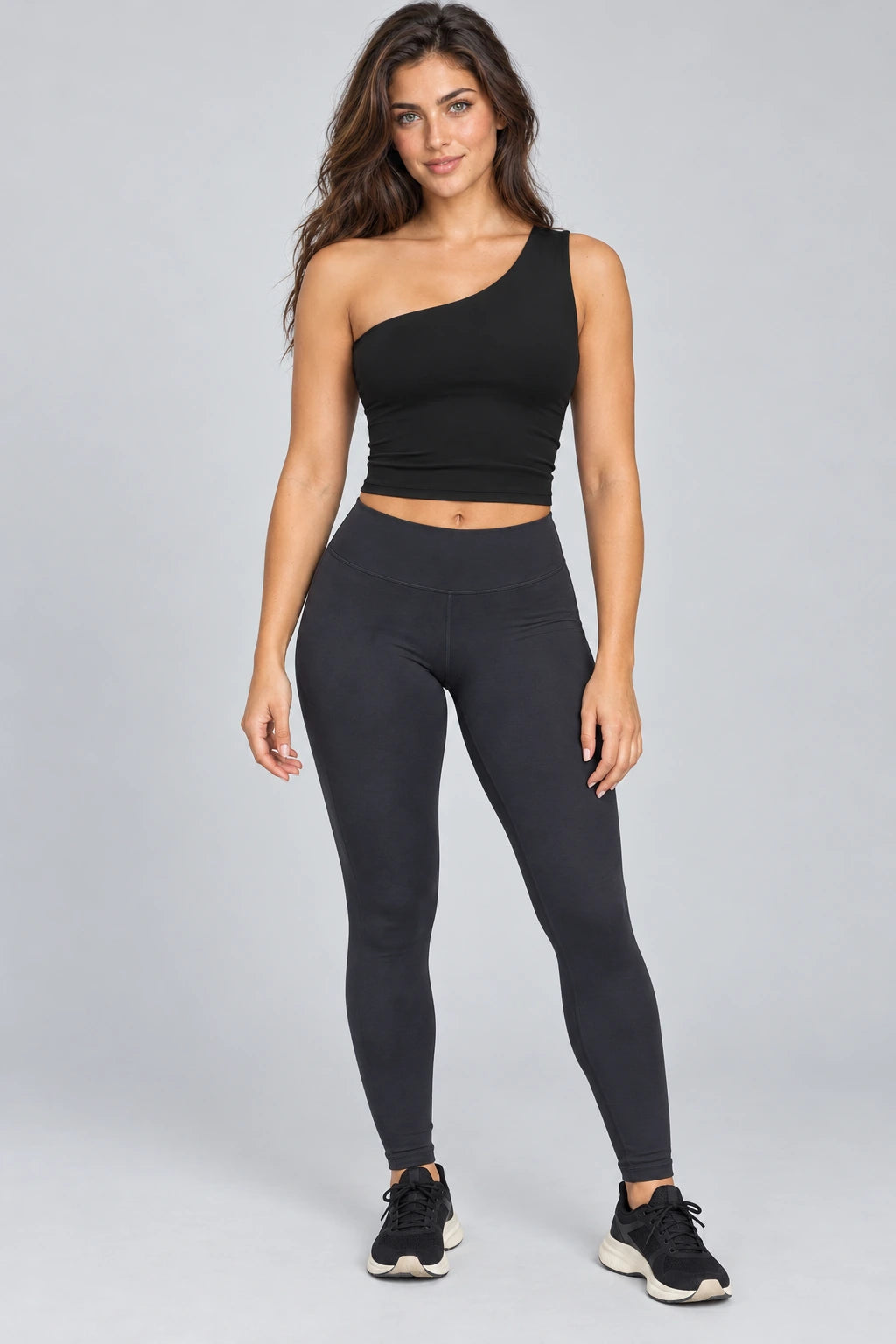 WEARHUB Nylon-Spandex Cloud-Soft Active Tank — WHZ096 — Classic Black, front view