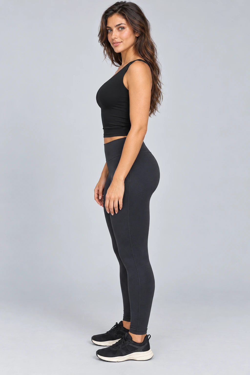 WEARHUB Nylon-Spandex Cloud-Soft Active Tank — WHZ096 — product, side view