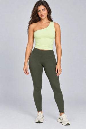 WEARHUB Nylon-Spandex Cloud-Soft Active Tank — WHZ096 — Pale Yellow Green, color front view