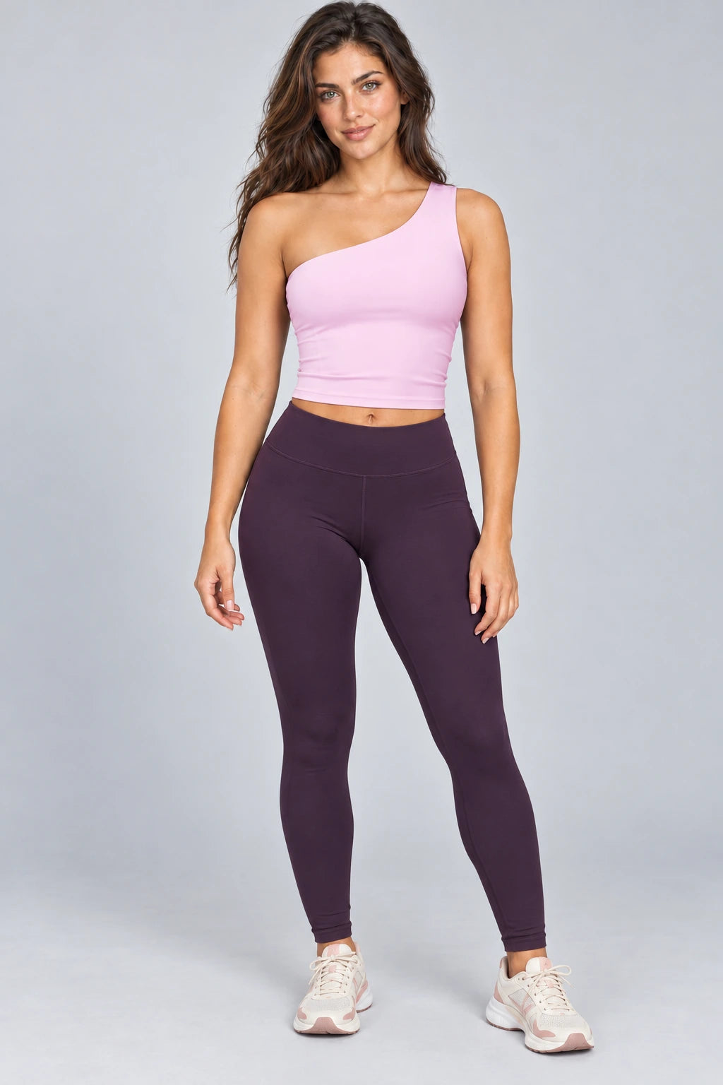 WEARHUB Nylon-Spandex Cloud-Soft Active Tank — WHZ096 — Cherry Blossom Pink, color front view