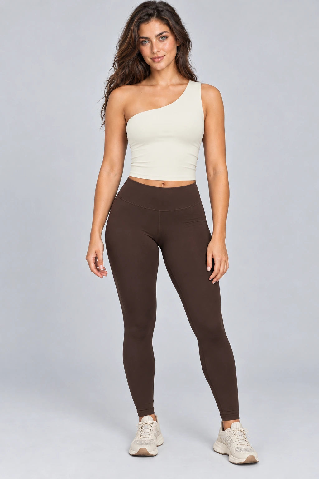 WEARHUB Nylon-Spandex Cloud-Soft Active Tank — WHZ096 — Cream Apricot, color front view