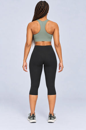 WEARHUB Nylon-Spandex Brushed Mid-Length Active Shorts — WHZ098 — product, back view