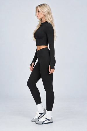 WEARHUB Nylon-Spandex Seamless Active Jacket — WHZ099 — product, side view