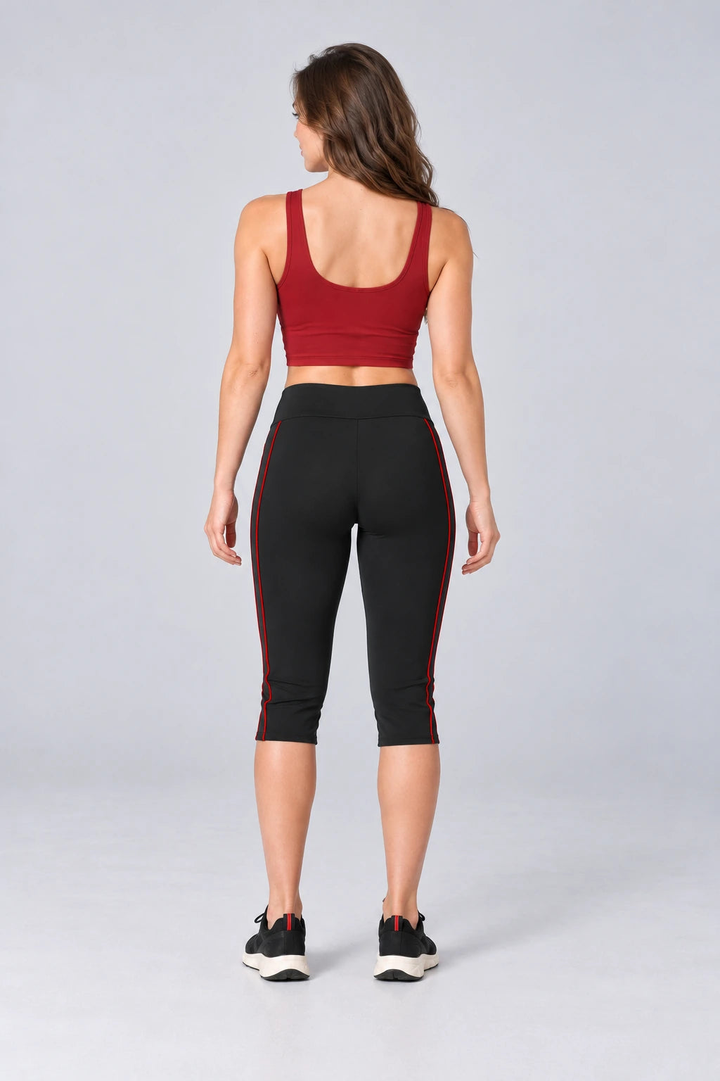 WEARHUB Nylon-Spandex Brushed Mid-Length Active Shorts — WHZ101 — product, back view