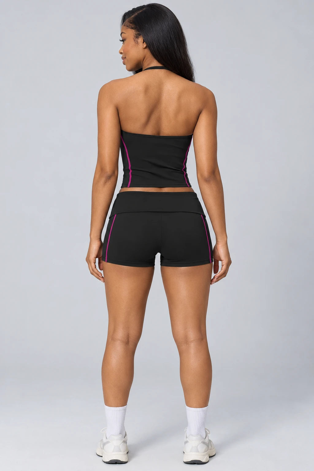 WEARHUB Nylon-Spandex Stretch Active Tank — WHZ102 — product, back view