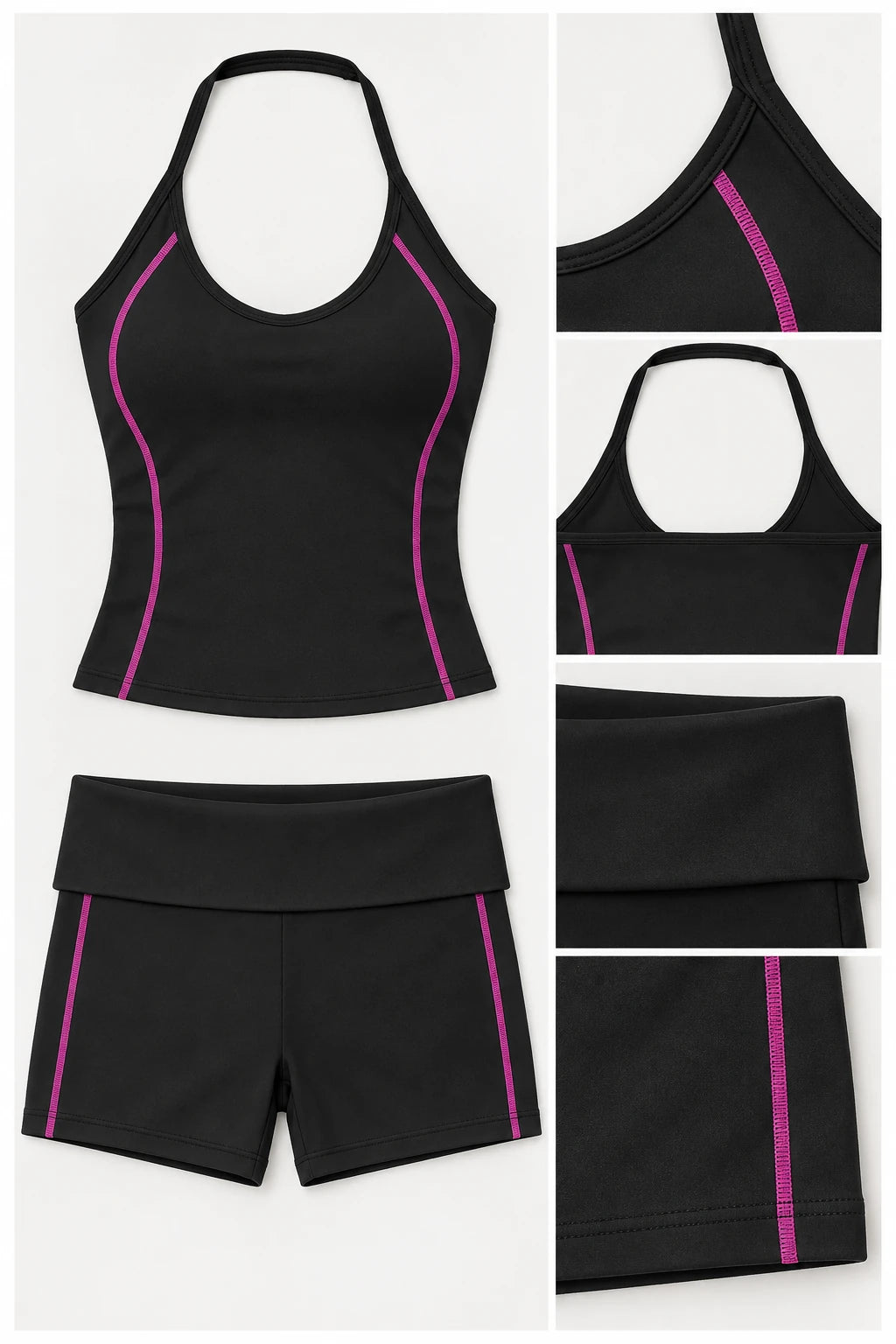 WEARHUB Nylon-Spandex Stretch Active Tank — WHZ102 — product, details view