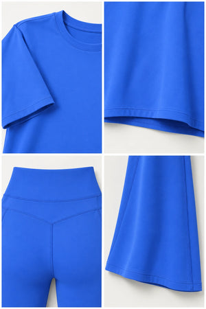WEARHUB Nylon-Spandex Cloud-Soft Short-Sleeve Active Top — WHZ104 — product, details view