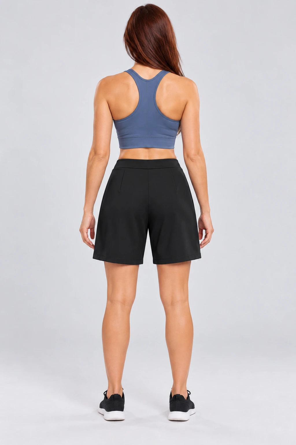 WEARHUB Nylon-Spandex Brushed Active Shorts — WHZ105 — product, back view