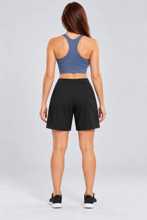 WEARHUB Nylon-Spandex Brushed Active Shorts — WHZ105 — product, back view