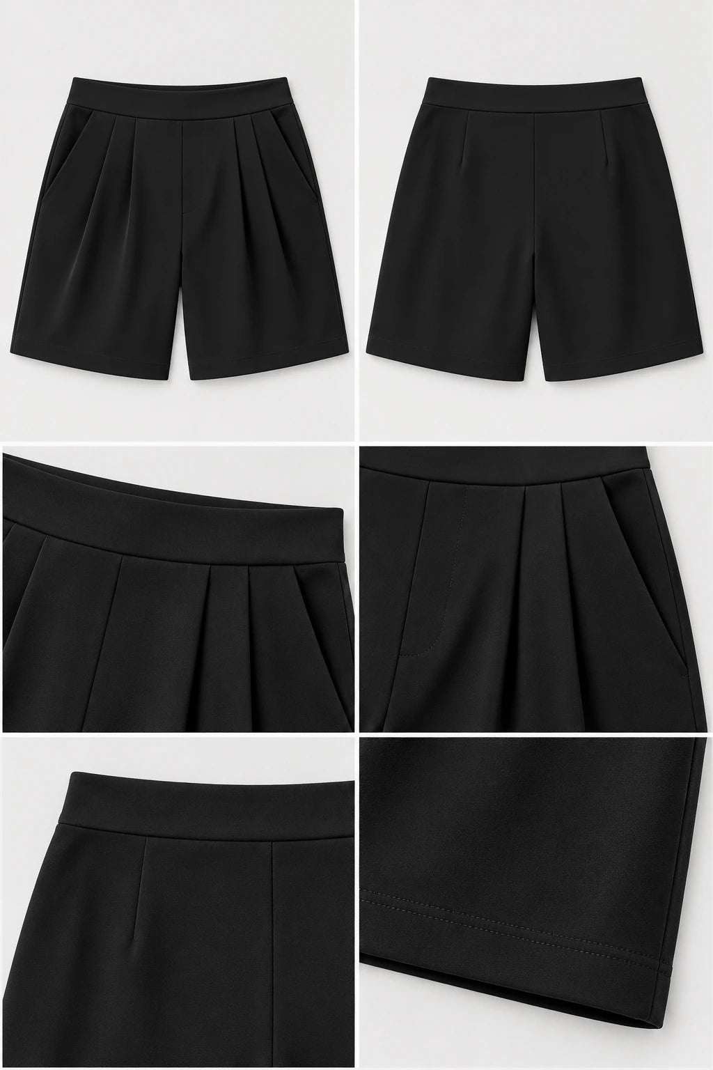 WEARHUB Nylon-Spandex Brushed Active Shorts — WHZ105 — product, details view