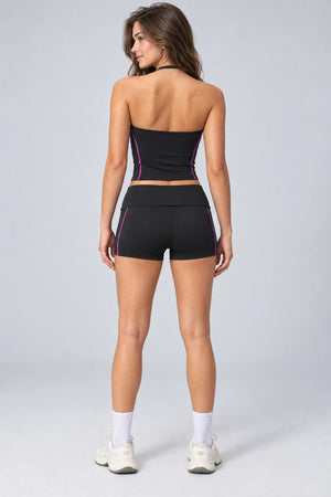 WEARHUB Nylon-Spandex Stretch Active Shorts — WHZ106 — product, back view